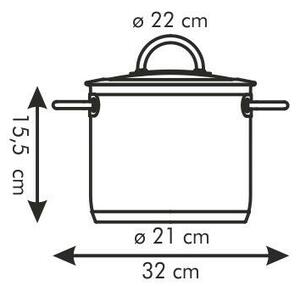 Tescoma VISION fazék fedővel ø 22 cm, 5.5 l