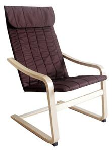 KONDELA Pihentető fotel, nyírfa/barna anyag, TORSTEN