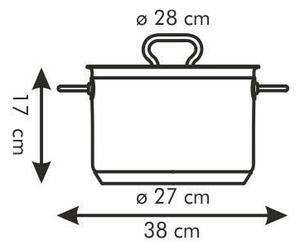 Tescoma HOME PROFI fazék fedővel ø 28 cm, 10,0 l