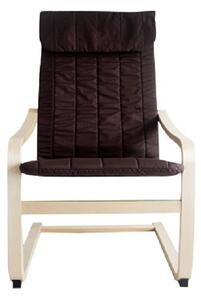KONDELA Pihentető fotel, nyírfa/barna anyag, TORSTEN