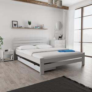PARIS magasított ágy 160x200 cm, fehér Ágyrács: Lamellás ágyrács, Matrac: Coco Maxi 19 cm matrac