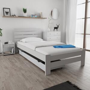 PARIS magasított ágy 90x200 cm, fehér Ágyrács: Ágyrács nélkül, Matrac: Matrac nélkül