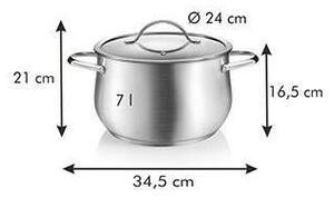 Tescoma HARMONY Fazék fedővel ø 24 cm, 7.0 l
