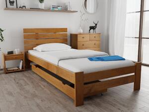 PARIS magasított ágy 80x200 cm, tölgyfa Ágyrács: Lamellás ágyráccsal, Matrac: Matrac nélkül