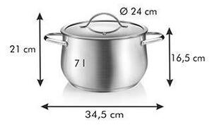 Tescoma HARMONY Fazék fedővel ø 24 cm, 7.0 l
