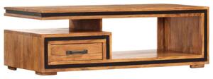 Akácfa Dohányzóasztal - Fiókkal és Polccal - 100x45x33 cm