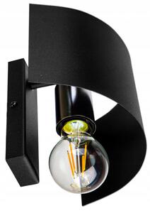 Glimex WAVE állítható fali lámpa fekete 1x E27 + ajándék LED izzó