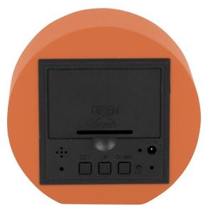 Karlsson 5981OR dizájner LED óra ébresztővel,narancssárga, átmérő 9 cm
