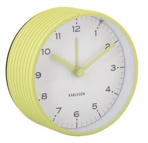 Karlsson 6010GR design ébresztőóra sárga, 9 cmátmérővel