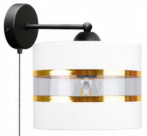 Glimex Abazur fehér fali lámpa kapcsolóval 1x E27 + ajándék LED izzó