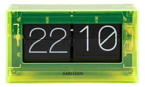 Karlsson 5976YE design fali/asztali óra zöld, 21cm, 21 cm