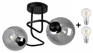 Glimex Orb mennyezeti lámpa füst 2x E27 + ajándék LED izzó