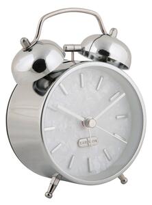 Karlsson 6009CH design ébresztőóra ezüst, átmérő12 cm