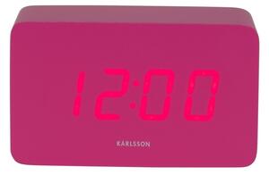Karlsson 5983BP dizájner LED-es óra ébresztővel,rózsaszín, 10 cm