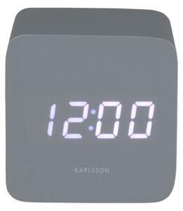 Karlsson 5982GY dizájner LED-es óra ébresztővel,szürke, 7 cm
