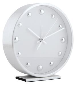 Karlsson 5970WH dizájner asztali óra/ébresztőórafehér, 16 cm átmérővel
