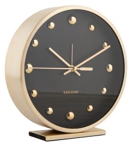 Karlsson 5970BK dizájner asztali óra/ébresztőórafekete, átmérő 16 cm