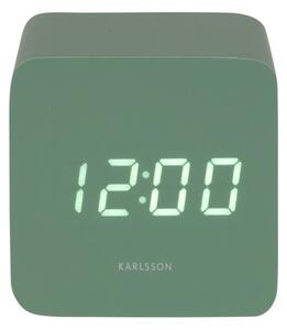 Karlsson 5982GR dizájner LED-es óra ébresztővel,zöld, 7 cm