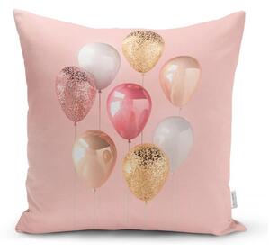 Ballons With Pink BG párnahuzat, 45 x 45 cm - Minimalist Cushion Covers