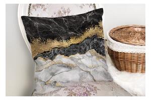 BW Marble With Golden Line párnahuzat, 45 x 45 cm - Minimalist Cushion Covers