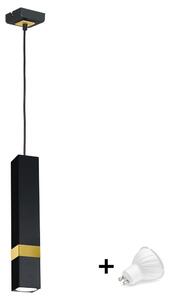 Milagro VIDAR fekete/arany függőlámpa (MLP6279) 1xGU10 + ajándék LED izzó