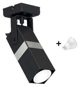 Milagro VIDAR fekete/króm mennyezeti lámpa (MLP6285) 1xGU10 + ajándék LED izzó
