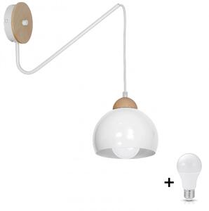 Milagro DAMA fehér állítható fali lámpa (MLP6430) 1xE27 + ajándék LED izzó