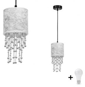 Milagro ALMERIA ezüst függőlámpa (MLP6434) 1xE27 + ajándék LED izzók