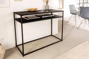 DURA Konzolasztal - Fém - Fekete - 120cm