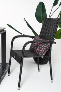 Paris fekete műrattan kerti szék - Bonami Essentials