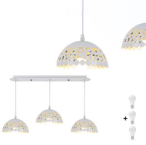 Milagro LISA fehér függőlámpa (ML6139) 3xE27 + ajándék LED izzók