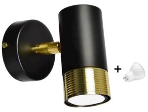 Milagro DANI fekete /arany fali lámpa (MLP6237) 1xGU10 + ajándék LED izzó