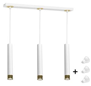 Milagro DANI fehér /arany függőlámpa (MLP6236) 3xGU10 + ajándék LED izzók