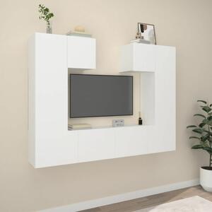 VidaXL Falra Szerelhető TV Szekrény Szett - 6 Rész - Fehér