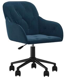 VidaXL Bársony Forgószék - 2 db - Kék