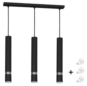 Milagro JOKER függőlámpa fekete (MLP1414) 3xGU10 + ajándék LED izzók