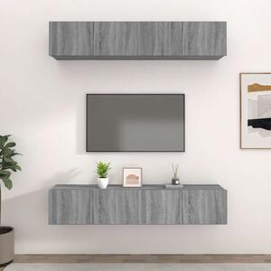 VidaXL Falra Szerelhető TV Szekrény Szett - 4 db - Szürke Sonoma - 80x30x30 cm