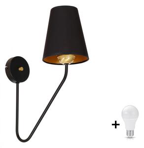 Milagro VICTORIA fekete fali lámpa (MLP4911) 1xE27 + ajándék LED izzó