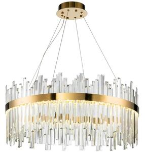 Toolight Szerszámlámpa, LED kristály mennyezeti lámpa 60cm, APP1515-CP60, arany matt, OSW-03263