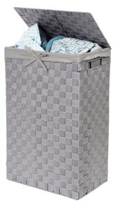 Laundry Basket Linen szürke, fedeles szennyeskosár, magasság 60 cm - Compactor