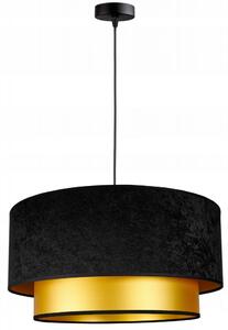 Abazur Premium függőlámpa fekete arany 1x E27 + ajándék LED izzó