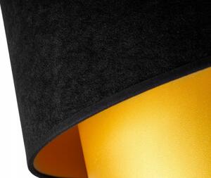 Abazur Premium függőlámpa fekete arany 1x E27 + ajándék LED izzó