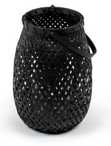Bamboo Lantern fekete bambusz lámpás, ⌀ 18 cm - Compactor