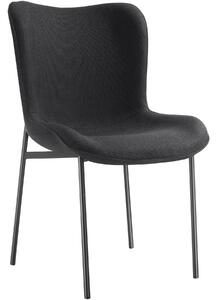 Tectake 405219 tessa párnázott szék, ergonomikus, 120 kg teherbírás - fekete/fekete