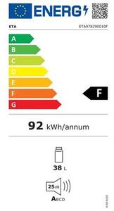Eta 978290010F Borhűtő, 38L, M: 74, Érintésvezérlés, F energiaosztály