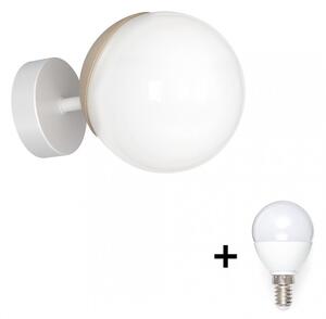 Milagro SFERA fehér fali lámpa (MLP5423) 1x E14 + ajándék LED izzó