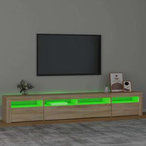 VidaXL TV-szekrény Sonoma Tölgy - 240 cm LED-es
