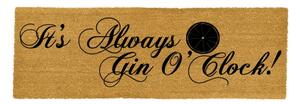 It's Always Gin O'Clock lábtörlő, 40 x 120 cm - Artsy Doormats
