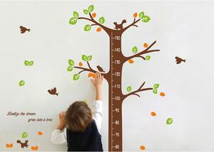 Magasságmérős gyerek matrica ajtóra-falra 60x190 cm Dreaming Tree – Ambiance