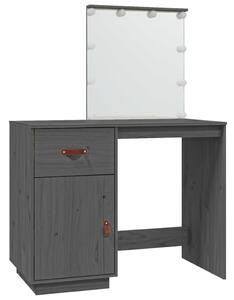 VidaXL Sminkasztal - LED-es - Fenyőfa - 95x50x133,5cm